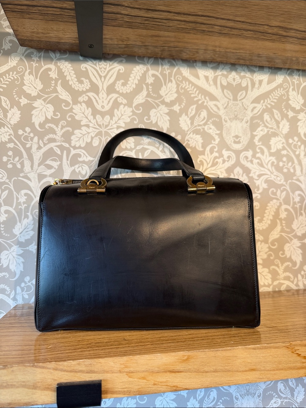 Salvatore Ferragamo Smooth Leather Top Handle Boston Bag MORE PICS ON THE WAY!